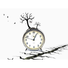创意时钟插画