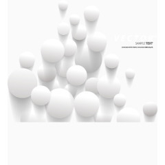 卡通立体白色圆点