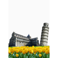 草地上的建筑物