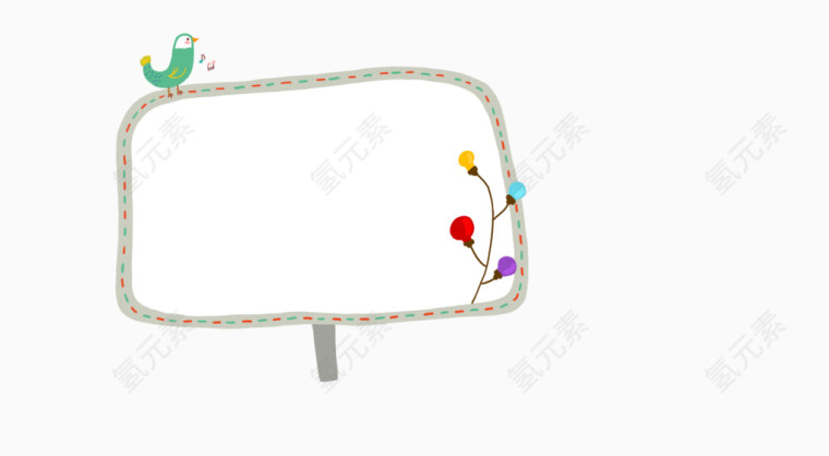 小清新 漫画风格 对话框