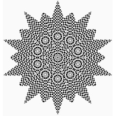 矢量马赛克对称花纹不规则