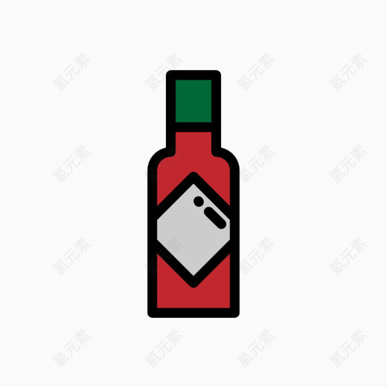 卡通红酒