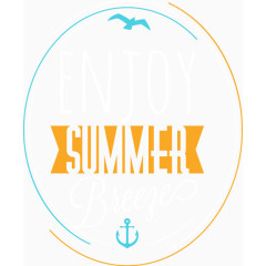 蓝黄配色假期标签矢量素材