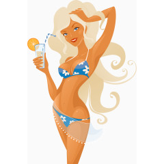 矢量美丽性感女孩