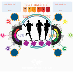 矢量彩色运动图表设计