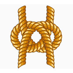 绳结黄色png免费素材矢量