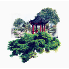 凉亭与自然风光