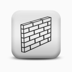 不光滑的白色的广场图标业务墙商业偶像