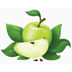 创意手绘卡通青苹果