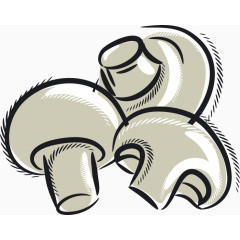 卡通蘑菇蔬菜素材