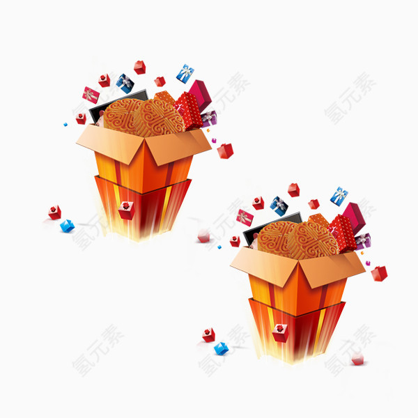 中秋月饼礼物礼盒卡通礼盒