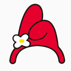 卡通爱丽丝红色小兔子帽子