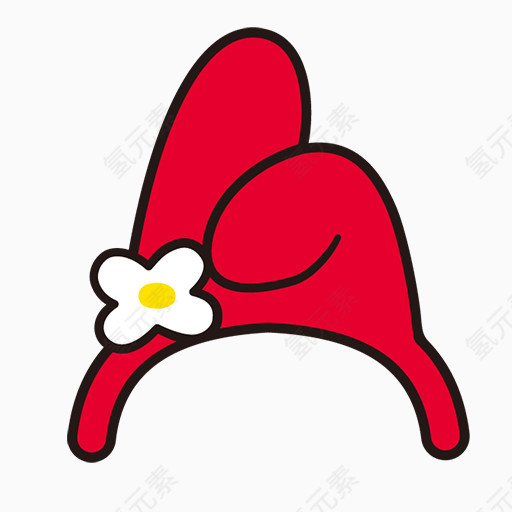 卡通爱丽丝红色小兔子帽子