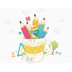 铅笔儿童节素材