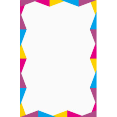 彩色三角形组合边框