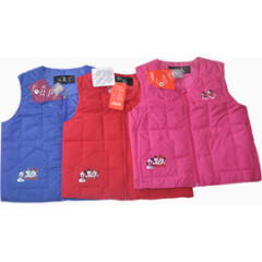 多色卡通保暖马甲