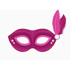 枚红色羽毛面具