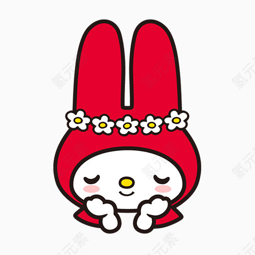 卡通精美红色小兔子