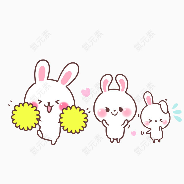 可爱卡通小兔子