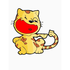 张大嘴巴的猫咪