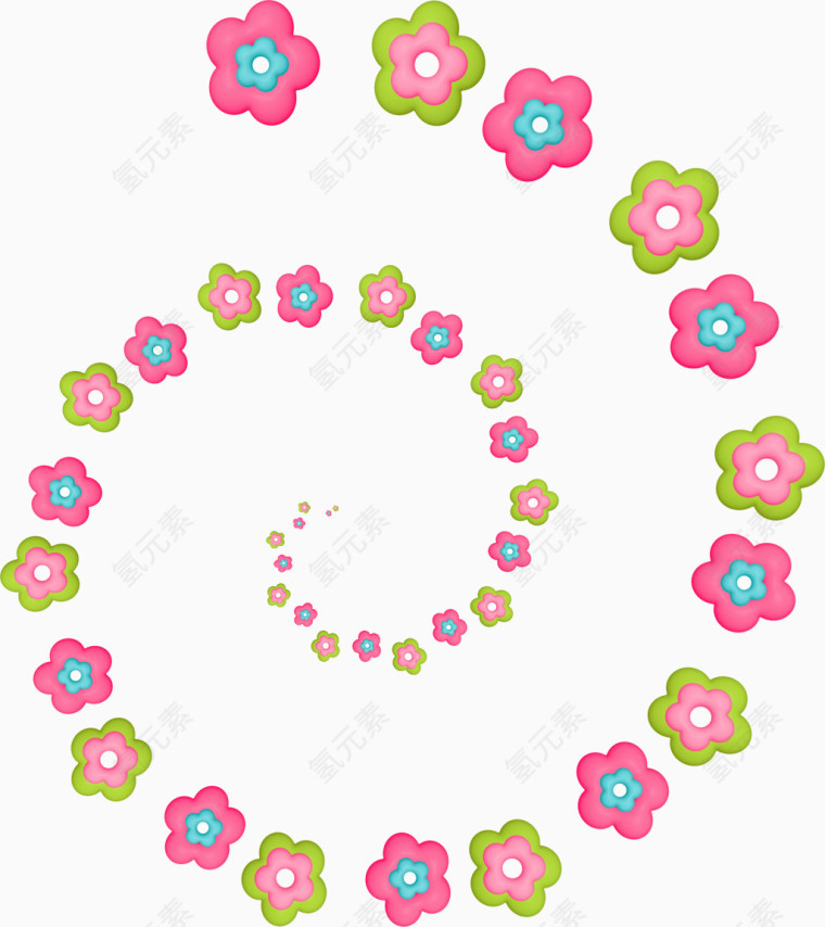 花朵旋转粉色