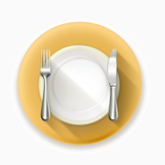 刀叉盘子图标矢量素材
