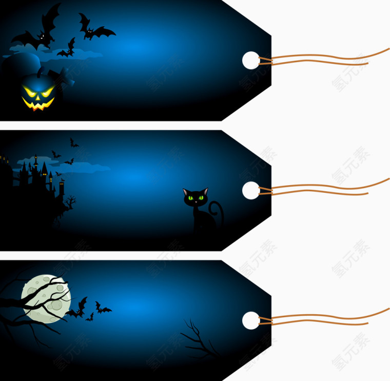 万圣节边框吊牌