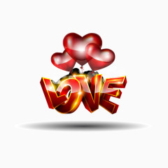 矢量立体爱心