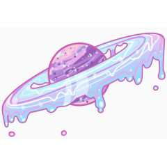 手绘蓝紫色美味食物