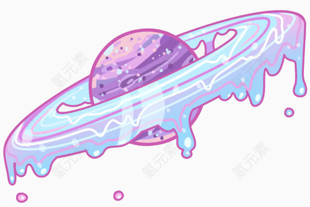 手绘蓝紫色美味食物