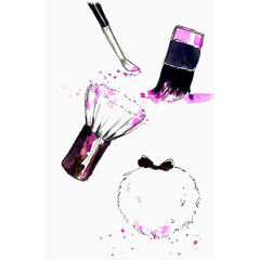 手绘卡通化妆刷