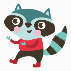 卡通穿衣服的动物