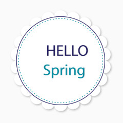 夏目圆形边框促销标签