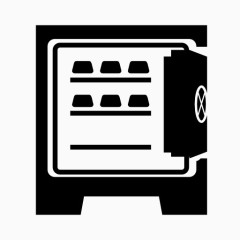 打开的保险箱图标