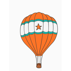 卡通彩色热气球