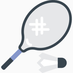 灰色的羽毛球拍子