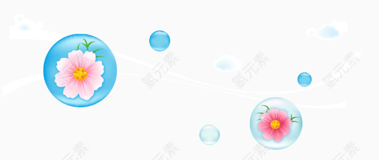 矢量气泡中的花瓣