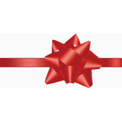 红色蝴蝶结元素