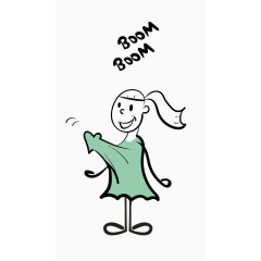 简笔画情人节卡通人物素材