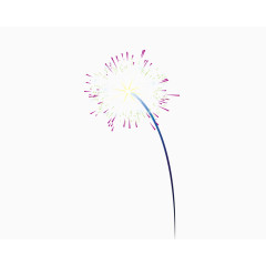 简约紫色手绘烟花