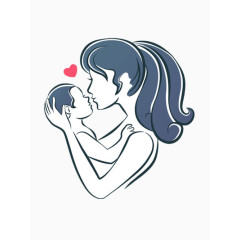 母婴插画素材矢量图