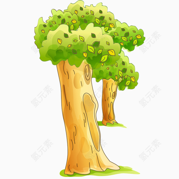 卡通大树