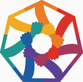 矢量手绘手拉手图标