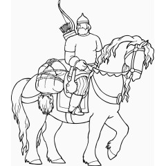 矢量古罗马骑士