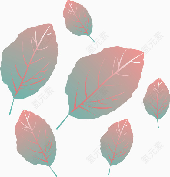 卡通手绘秋天树叶