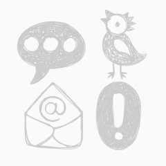 粉笔涂鸦风格图标