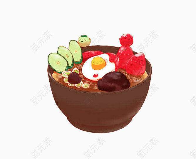 卡通可爱泡面