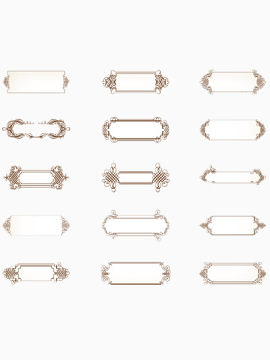 花纹装饰框矢量图