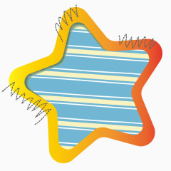 可爱五角星边框