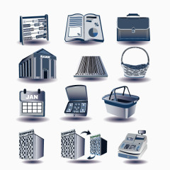 蓝色商业金融图标